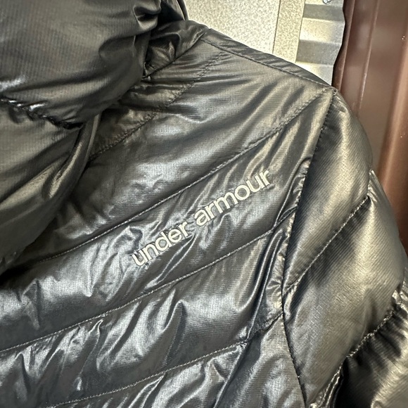 A263 Under Armour Infared Cold Gear Down Puffer Parka Storm 1 Coat XS Womens - Picture 8 of 8